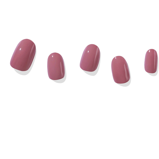 Dashing Diva Glaze Semi Cured Solid Color Gel Nail Strips Mauve R