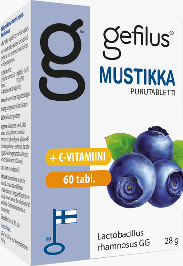 Gefilus Apteekkarin mustikka purutabl 60 kpl