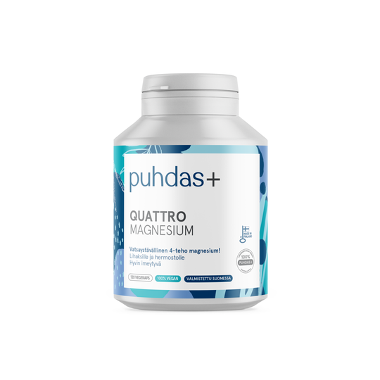 Puhdas+ Quattro Magnesium 100 + 20 vegekaps