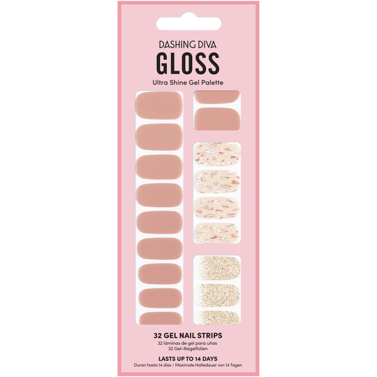 Dashing Diva Gloss Palette Gel Nail Strips Shyly Blushing