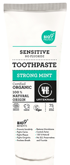 Urtekram Luomu Sensiti hammastahna 75 ml strong mint fi-eko-201