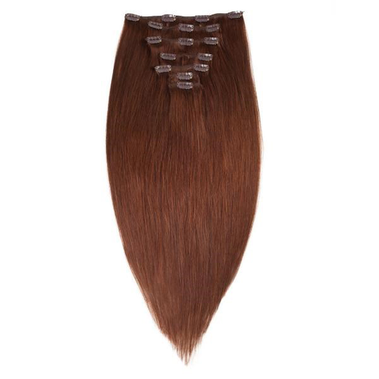 Rapunzel Clip-on set Premium 7 pieces 2.0 Dark Brown 50 cm