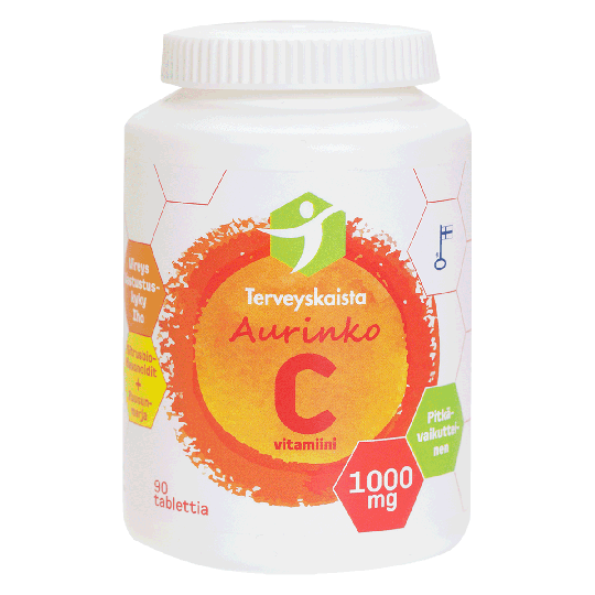 Aurinko C -vitamiini 1000 mg PITKÄVAIKUTTEINEN 90 tabl