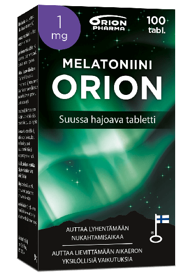 Melatoniini Orion 1 mg 100 tabl suussa hajoava