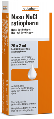 Naso Nacl Ratiopharm 20x2ml nenä-/silmätipat