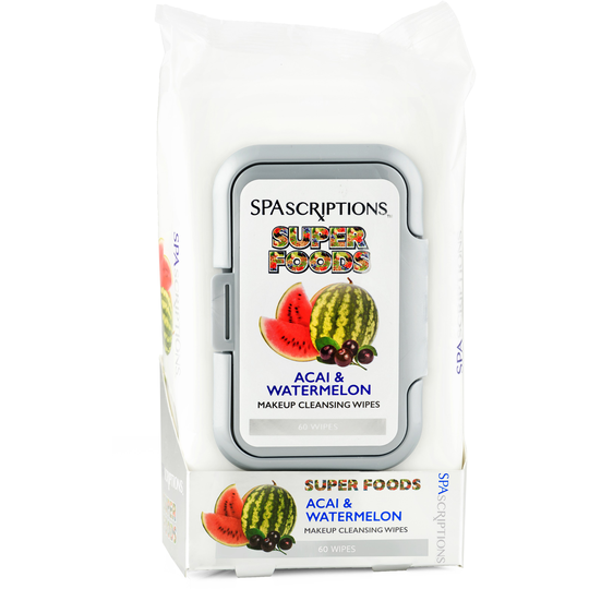 SpaScriptions Superfoods- Watermelon & Acai Makeup Cleansing Wipe