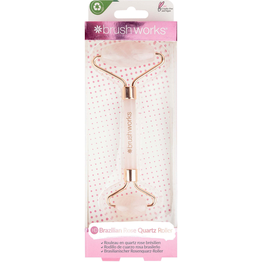 Brushworks Brazilian Rose Quartz Stone Roller