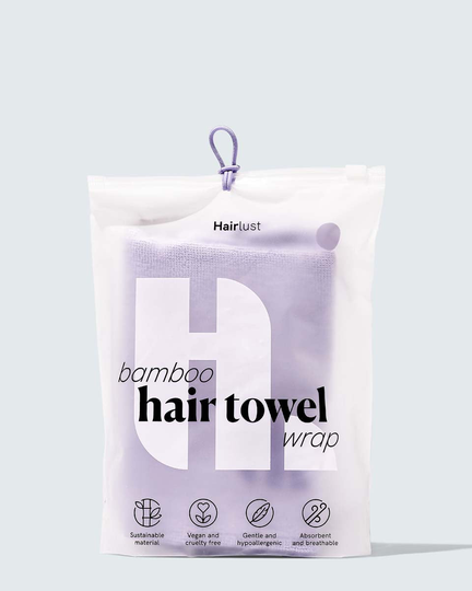 Bamboo Hair Towel Wrap, Purple