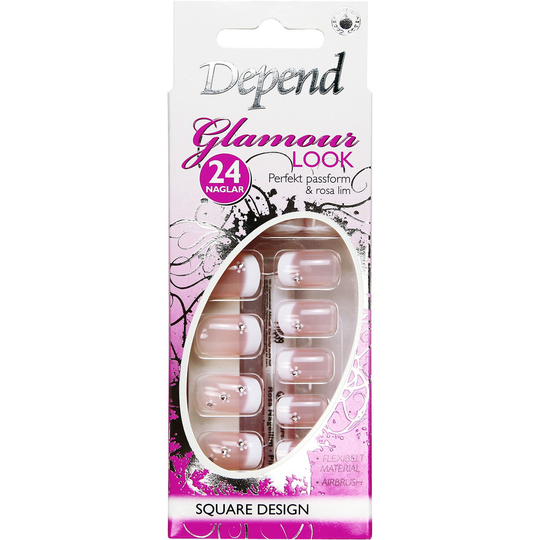 Depend Glamour Look Rosa med Blomma & Sten