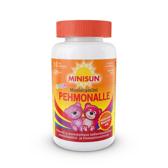 Minisun Pehmonalle Monivitamiini Junior 120 kpl pehmeä pureskeltava monivitamii