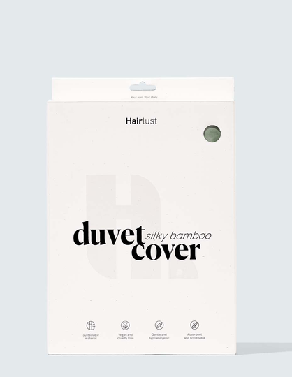Silky Bamboo Duvet Cover, Olive Green