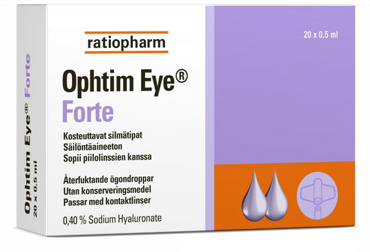 Ophtim Eye Forte 0,4% silmätipat pipetit 20 x 0,5 ml