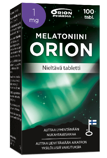 Melatoniini Orion 1 mg nieltävä 100 tabl