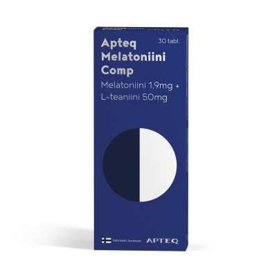 Apteq Melatoniini Comp 1,9 mg 30 tablettia