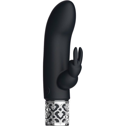 Shots Royal Gems Dazzling Rechargeable Silicone Bullet Black
