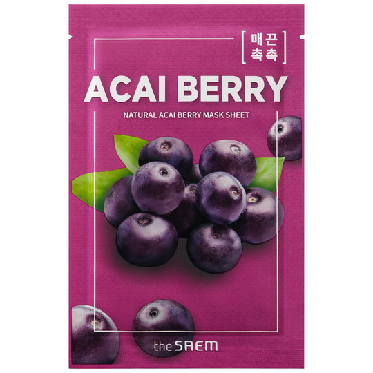 The Saem Natural Acai Berry Mask Sheet Mascarilla Bayas de Açai 2