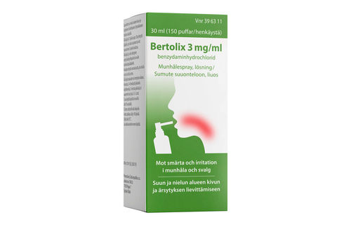Bertolix 3 mg/ml 30 ml sumute suuonteloon