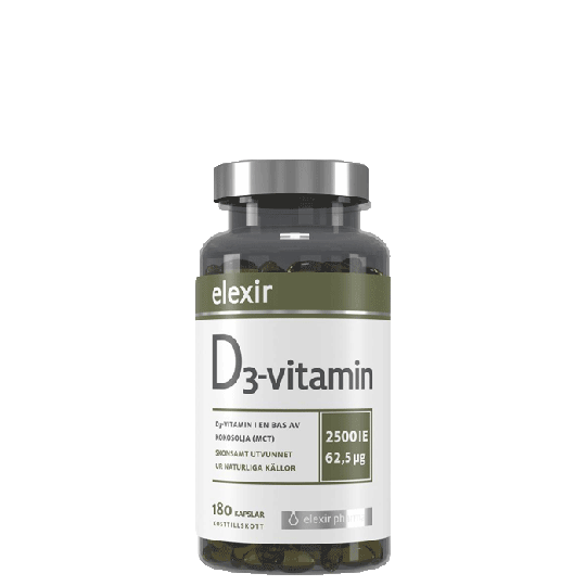 D3-vitamiini 2500 IE, 180 kapselia