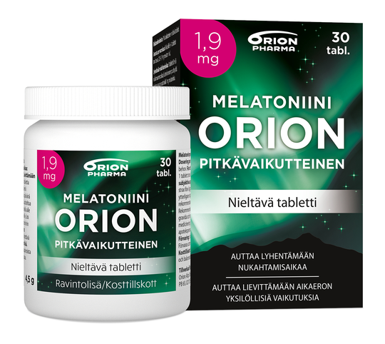 Melatoniini Orion 1,9 mg pitkävaik. 30 tabl