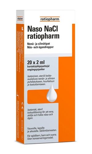 Naso NaCl ratiopharm nenä- ja silmätipat 20 x 2 ml